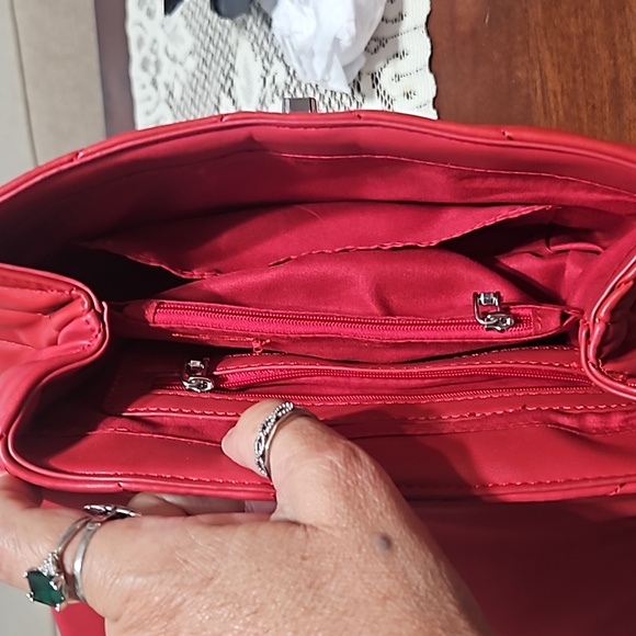 BADGLEY MISCHKA, Red vegan leather,guc - Picture 6 of 7